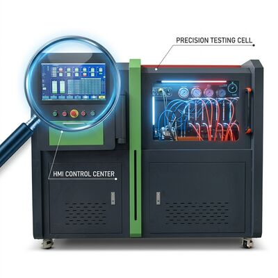 Banque d'essai de pompe à rail commun portable CRP-compact avec une pression de 1800 bar, un moteur monophase 220V de 3 kW et une conception mobile de 85 kg